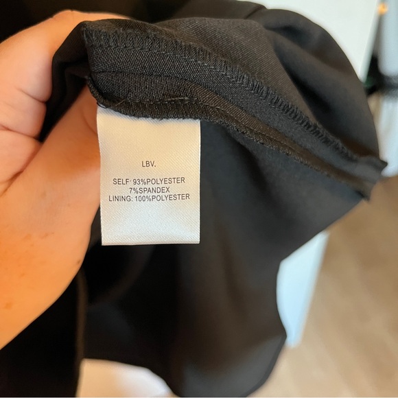 LBV Black Buckle Strap Midi Dress Size 8 - Picture 6 of 7